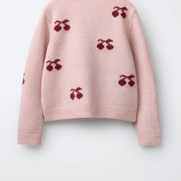 Cherry knit cardigan. Pink pastel. Size XS/S. Zara. New - Picture 2 of 2